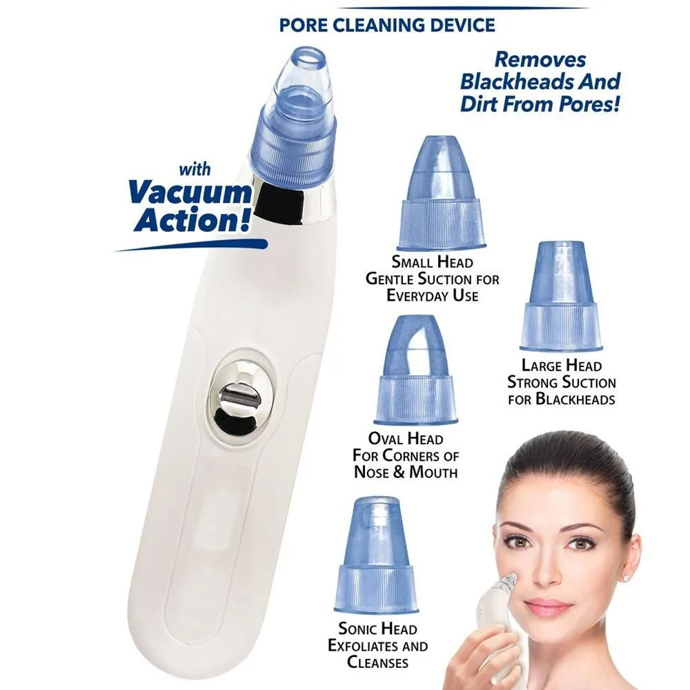 0351 -4 In 1 Blackhead Whitehead Extractor Remover Device Acne Pimple Pore Cleaner (Vacuum Suction Tool)