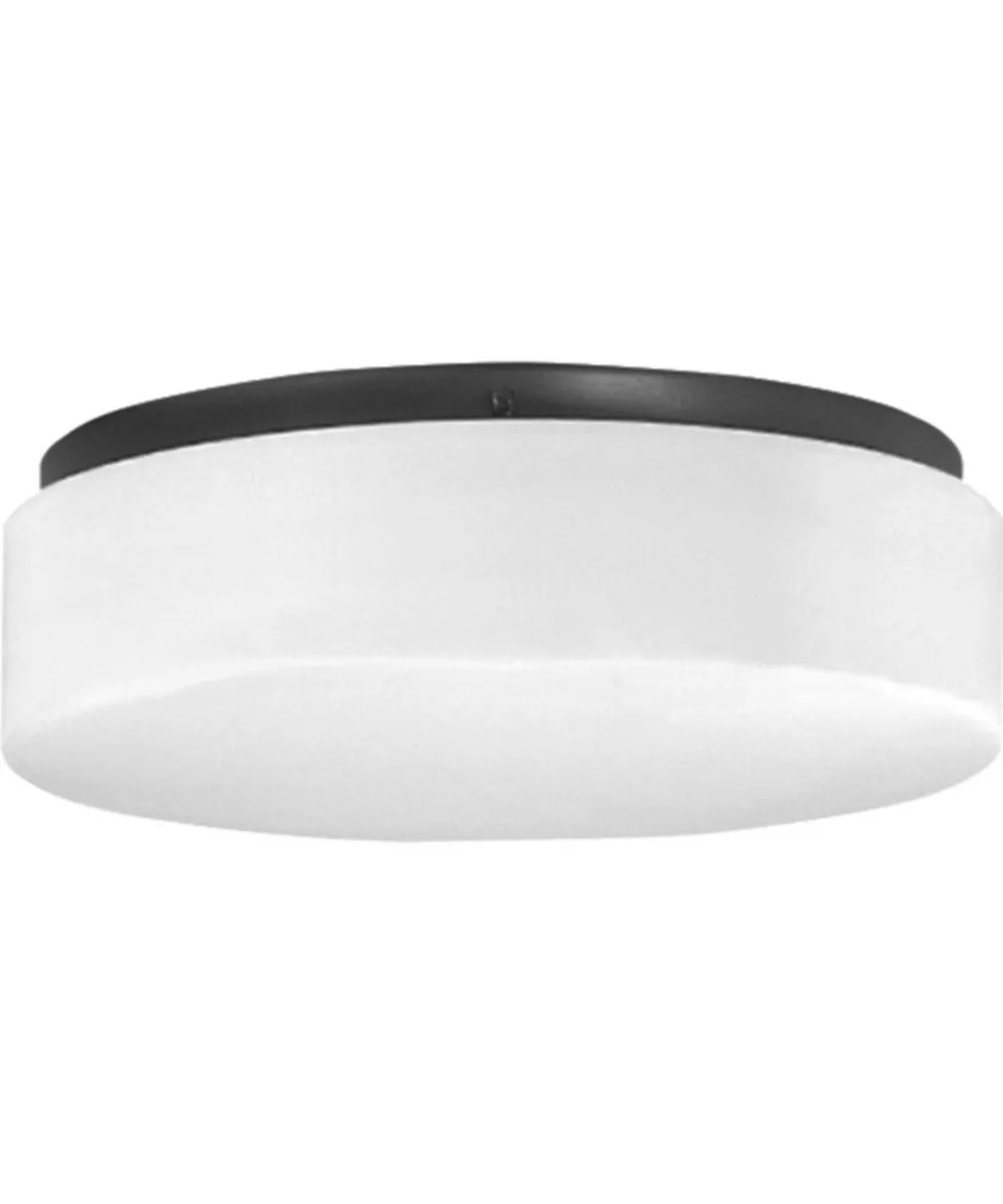 1-Light 11" LED Drum Flush Mount Black