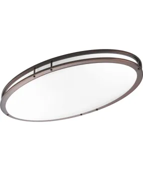 1-Light 18" LED Oval Flush Mount Urban Bronze