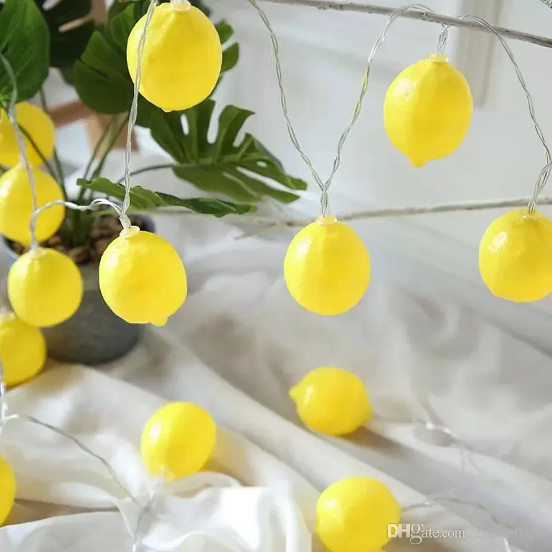 10 LED Battery Operated String Light with Lemon - Warm White