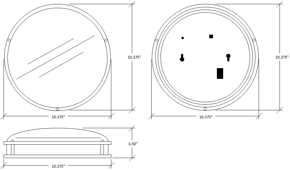 10" Round LED Flush Mount, 3000K