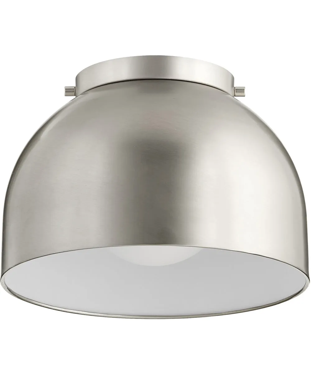 11"W 1-light Ceiling Flush Mount Satin Nickel