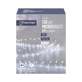 120 Silver White LED Multi-Action Microbrights 6m