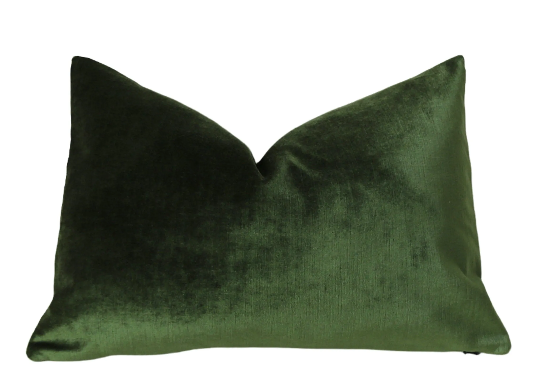 12x21 or 9 Other sizes / Dark Green Pillow / Green Velvet Zipper Pillow Cover