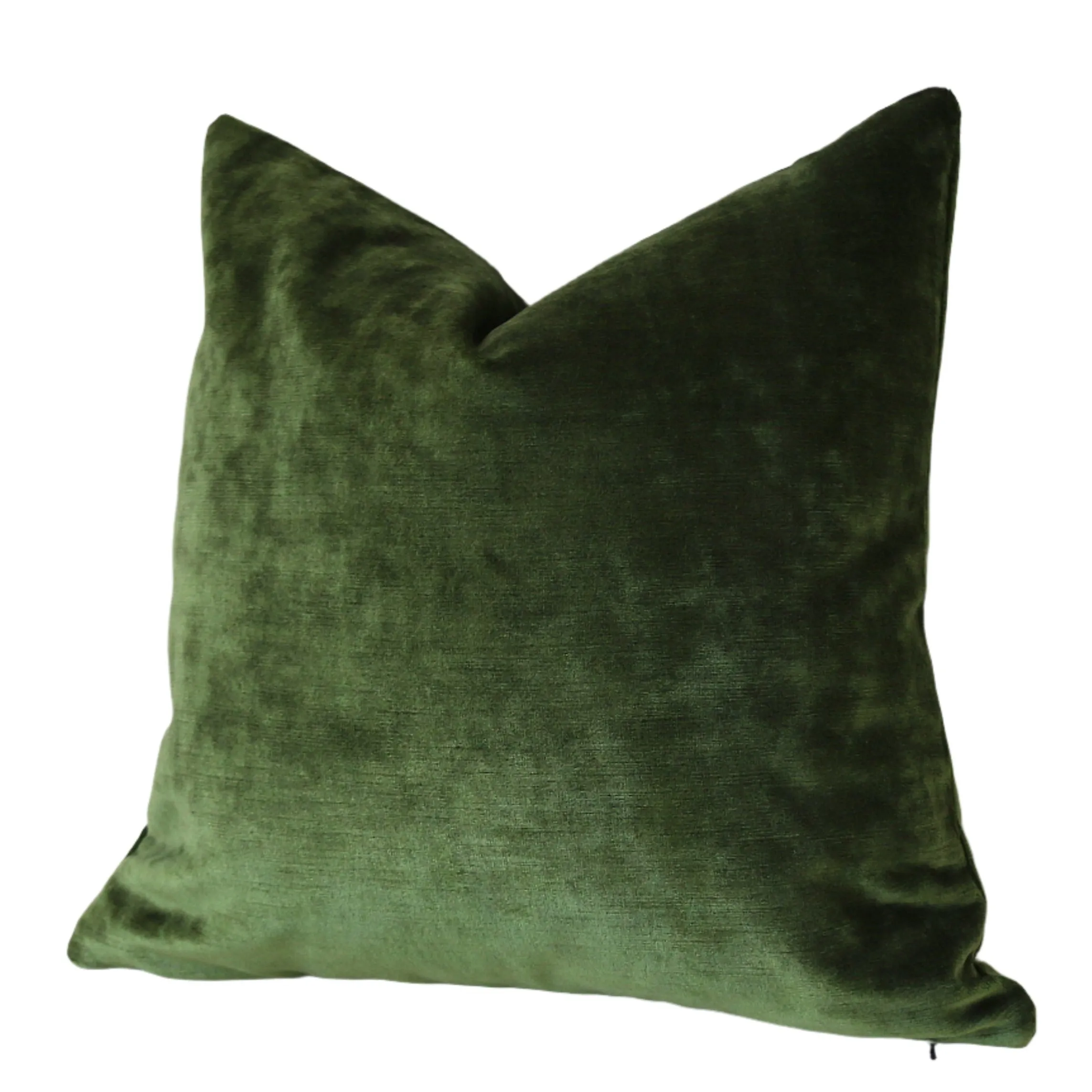 12x21 or 9 Other sizes / Dark Green Pillow / Green Velvet Zipper Pillow Cover