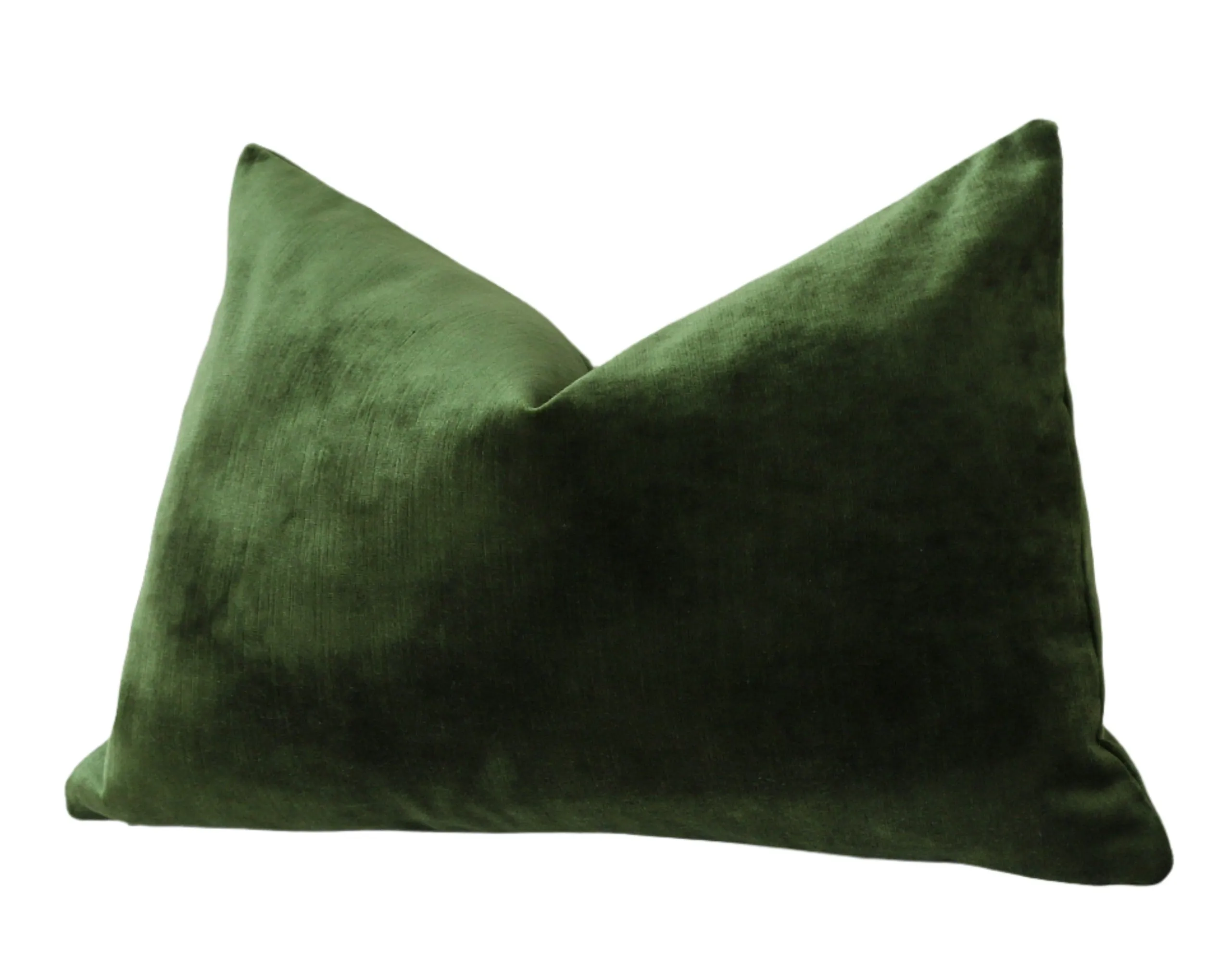 12x21 or 9 Other sizes / Dark Green Pillow / Green Velvet Zipper Pillow Cover