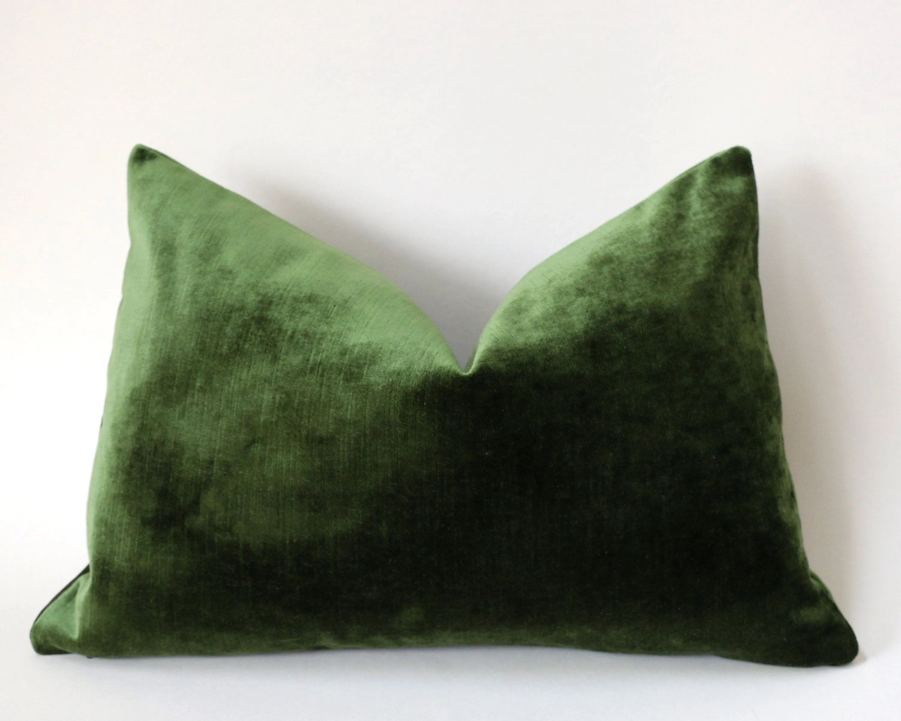 12x21 or 9 Other sizes / Dark Green Pillow / Green Velvet Zipper Pillow Cover