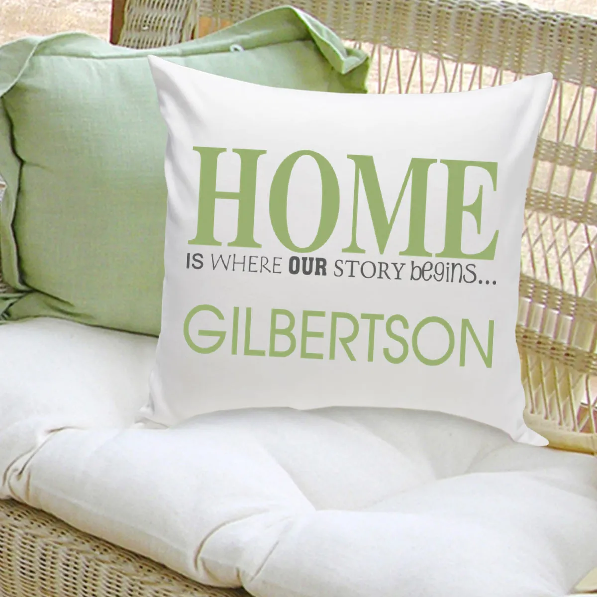 16x16 Family Name Throw Pillows