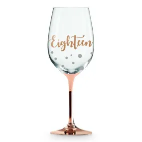 18 Rose Gold Stem Wine Glass