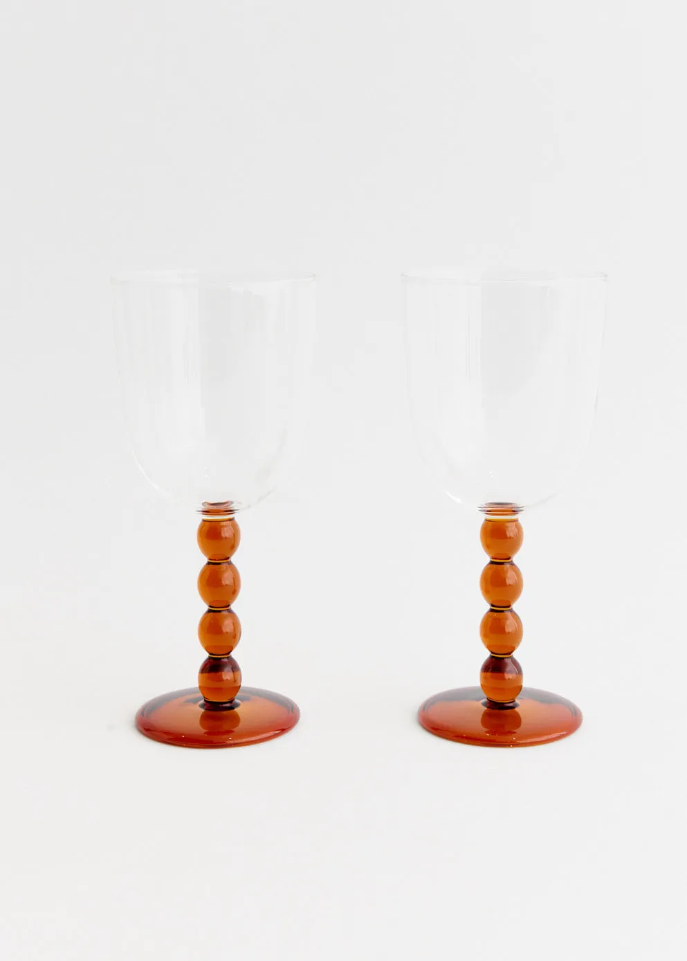 2 Volute Wine Glasses