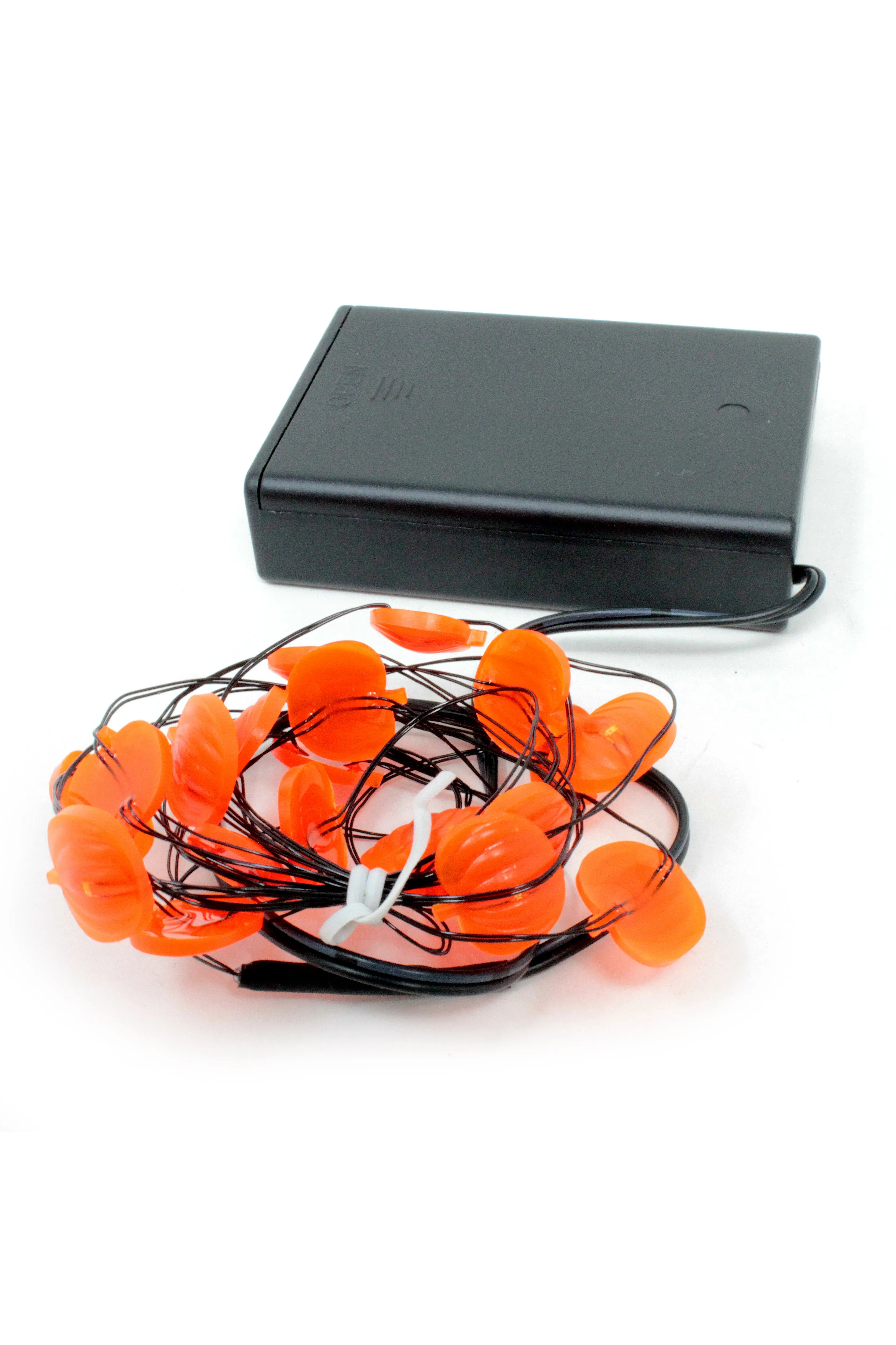 20 LED Fairy Light Plain Orange Pumpkin – Battery Operated w/ Timer