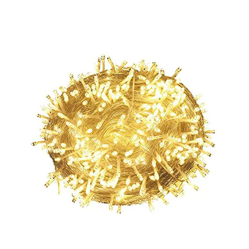 22M 500 LED Bulbs Curtain Fairy String Lights Outdoor Xmas Party Lights - Warm White