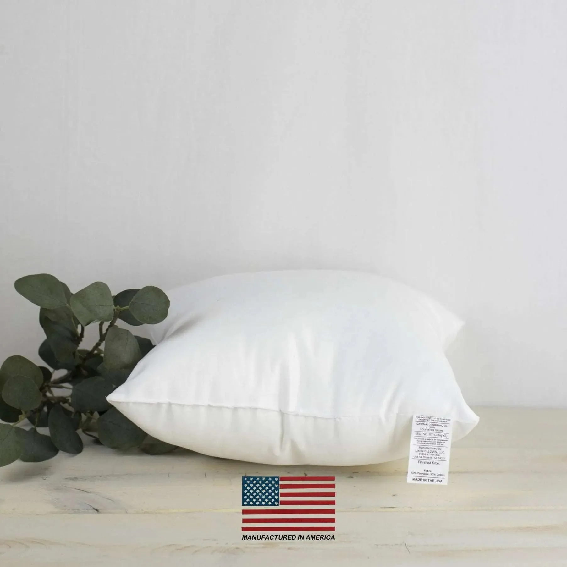 24x24 | Indoor Outdoor Hypoallergenic Polyester Pillow Insert | Quality Insert | Pillow Inners | Throw Pillow Insert | Square Pillow Inserts