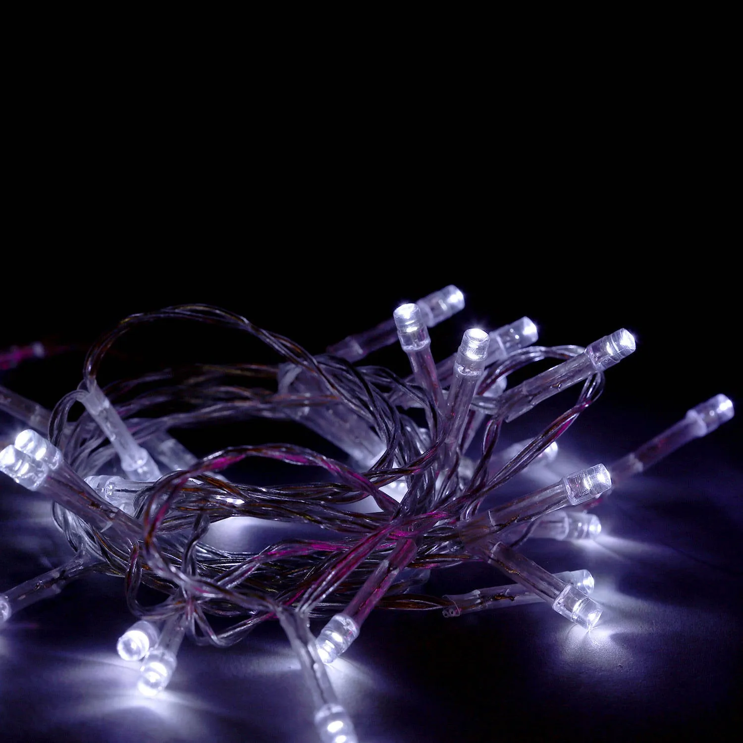 30 LED Clear Cable String Lights - Battery Operated