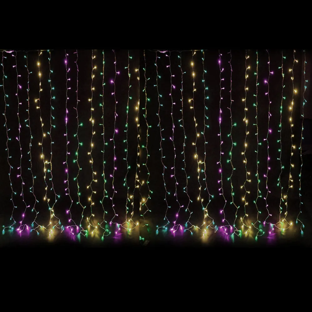 300 LED Curtain String Light with Remote - Multicolor