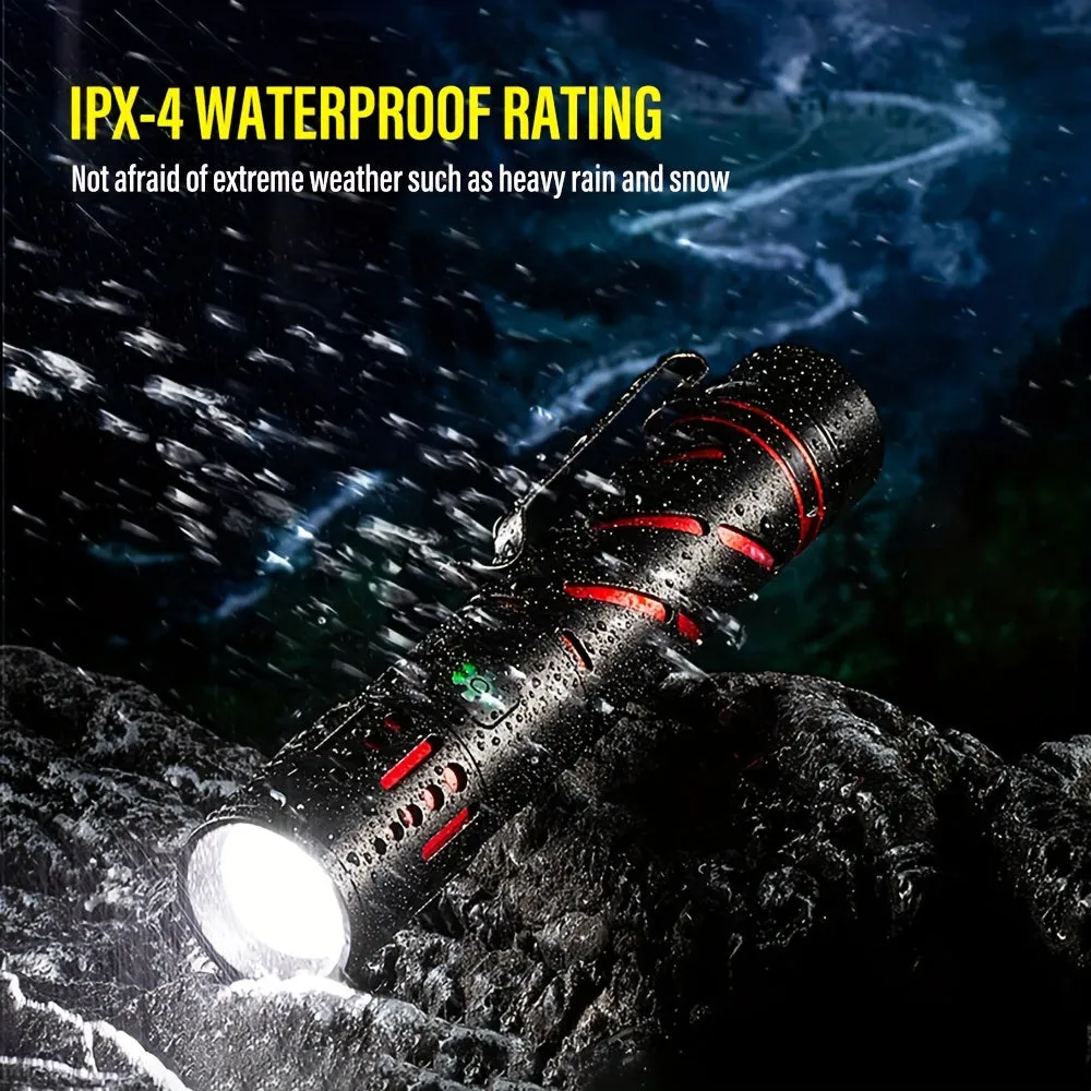 30W LED Flashlight with 2000m Range  Rechargeable and Waterproof