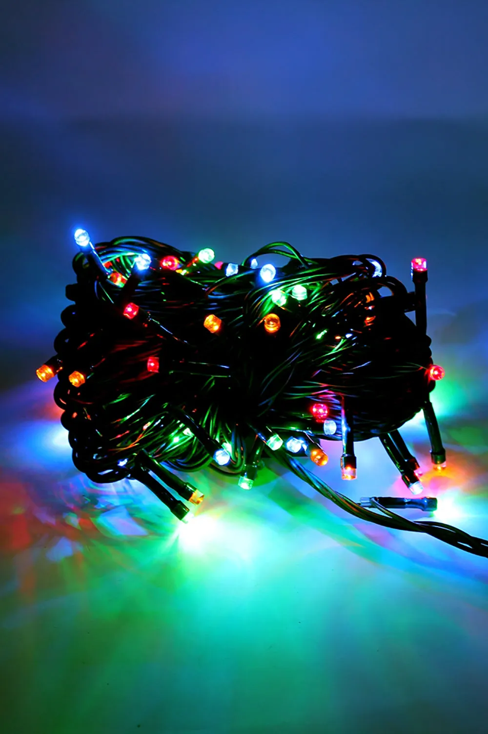 40 LED String Light with Green Wire - Battery Operated