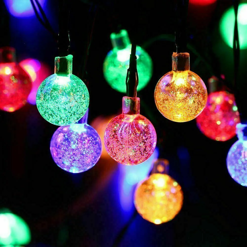 50 Crystal Ball Solar String Lights