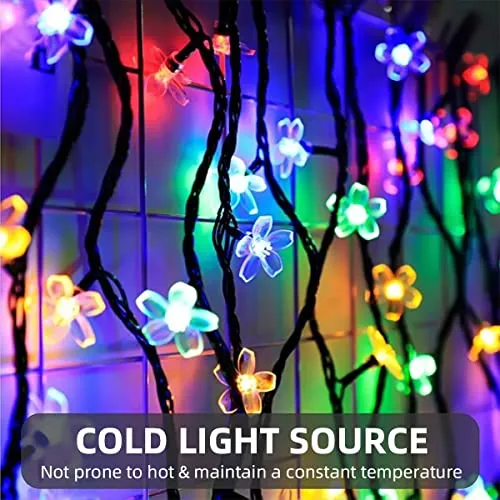 50 LED Multi-Colored Solar String Garden Lights