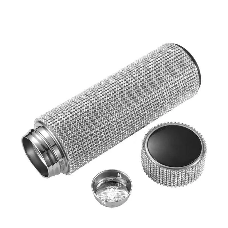 500ml Rhinestone Thermos Bottle Stainless Steel Flask for Girls