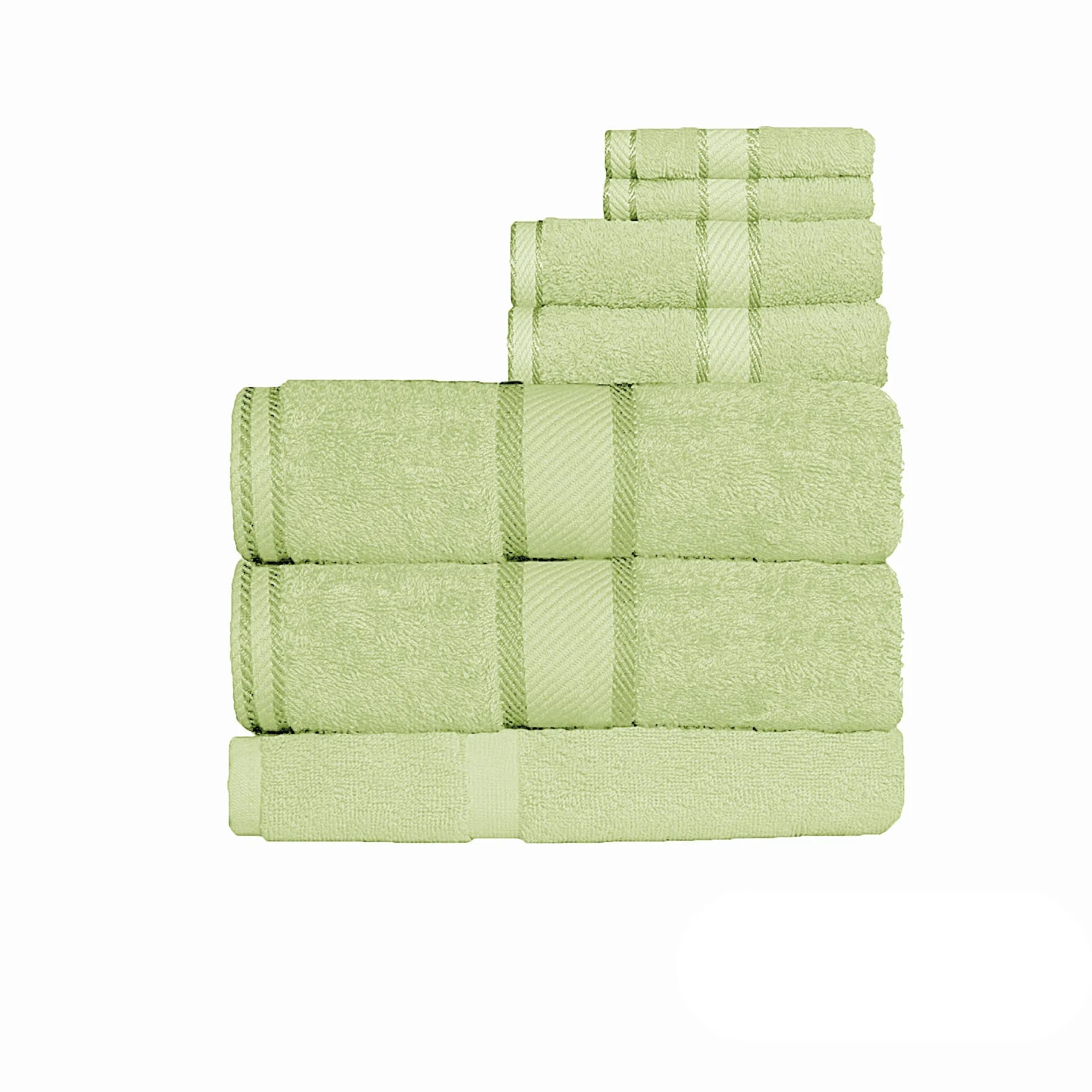 550gsm Cotton 7 Pce Bath Sheet Set New Apple