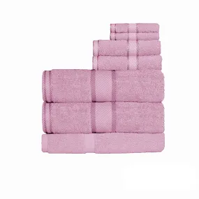 550gsm Cotton 7 Pce Bath Sheet Set Rose