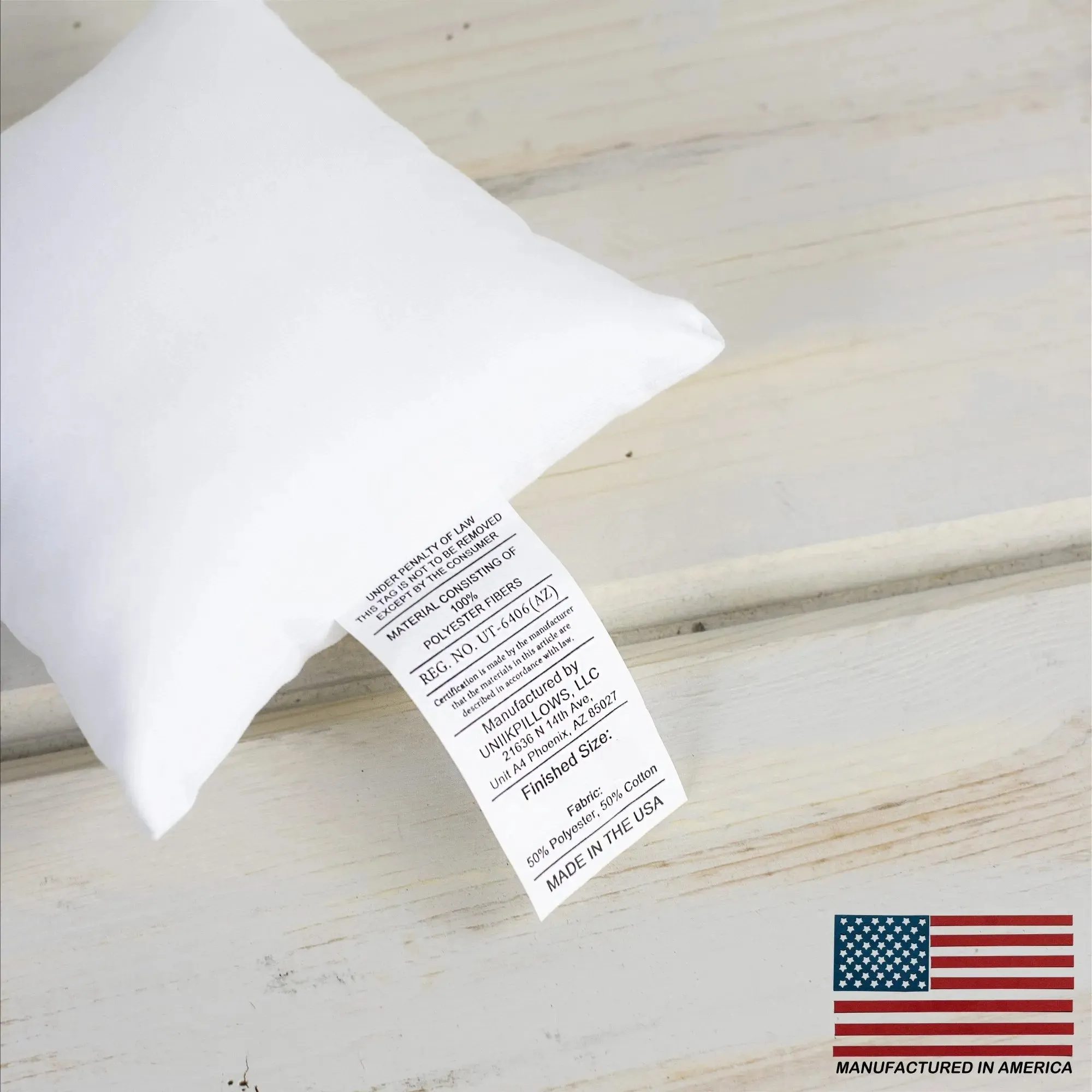 6x6 | Square Angel Hair Insert | Indoor Outdoor Down Alternative Hypoallergenic Pillow Insert | Quality Insert | Premium Insert