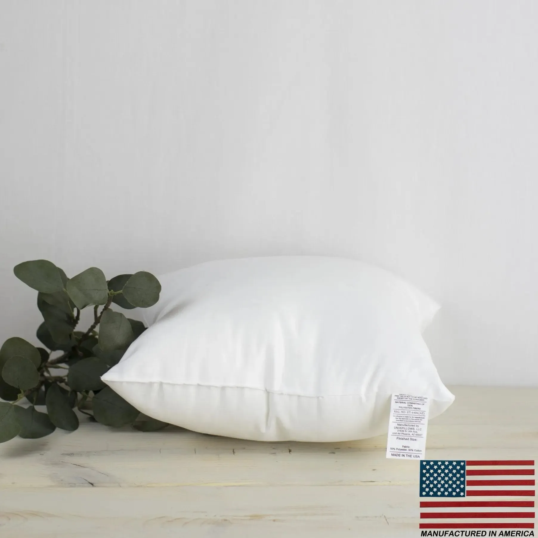 6x6 | Square Angel Hair Insert | Indoor Outdoor Down Alternative Hypoallergenic Pillow Insert | Quality Insert | Premium Insert