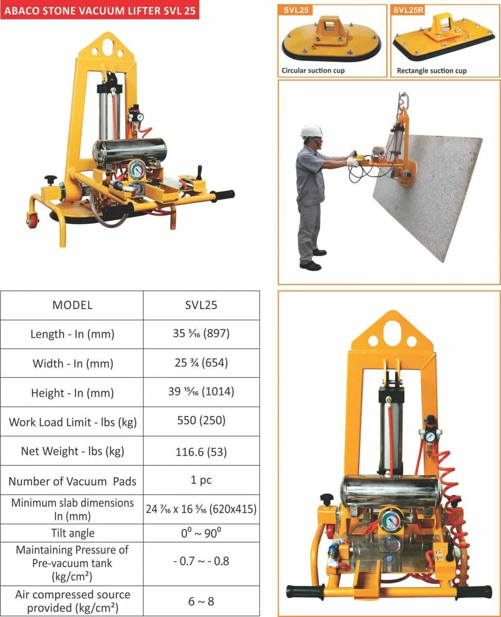 Abaco Stone Vacuum Lifter