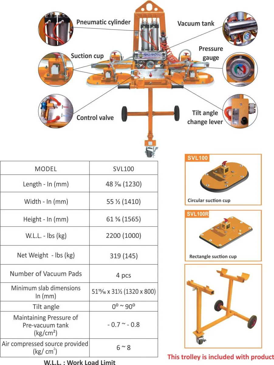 Abaco Stone Vacuum Lifter