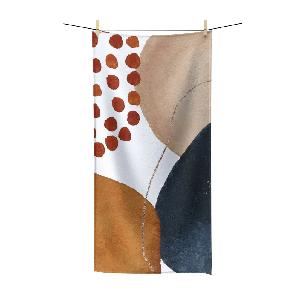 Abstract Bath Towel | Navy Rust Gold