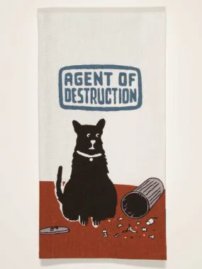 Agent Of Destruction Dish Towel Dog