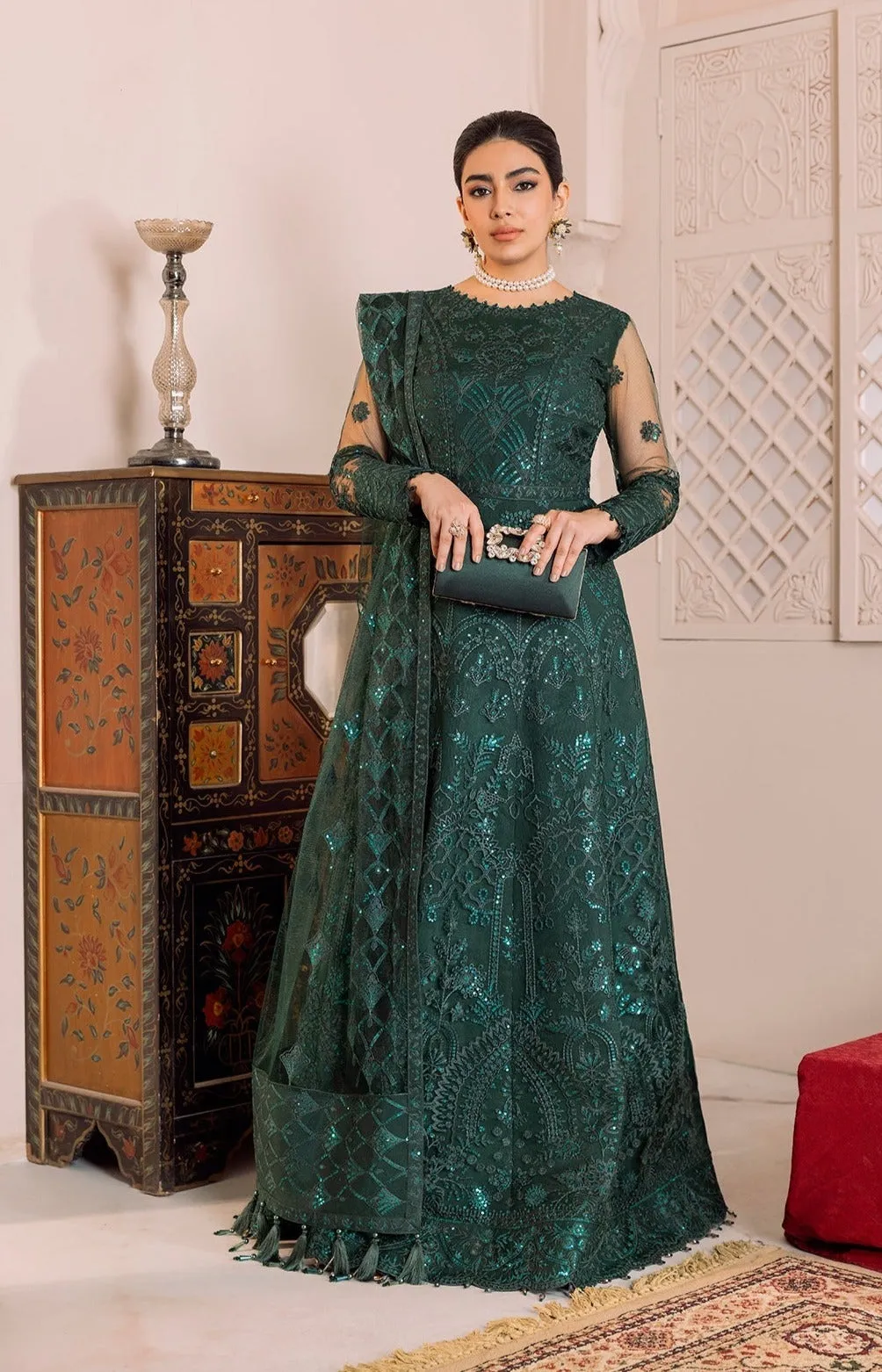 Alizeh Dua Luxury Formals – V01D05A- RYAN ( GREEN )