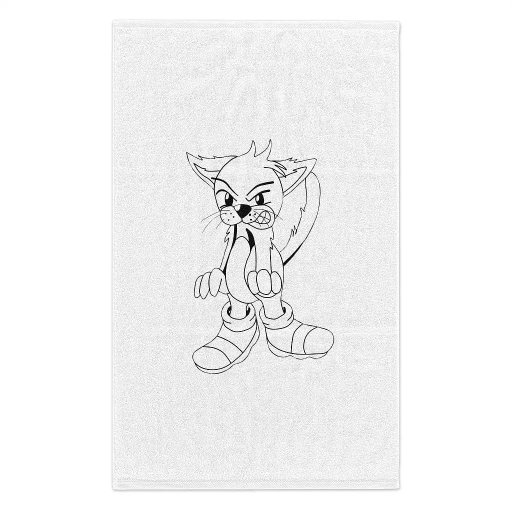 Angry Cat Rally Towel, 11x18