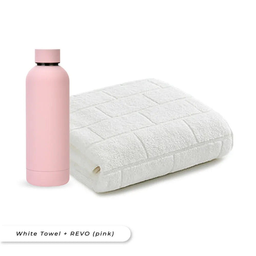 Antibacterial Bath Towel (White)   REVO Bottle Bundle