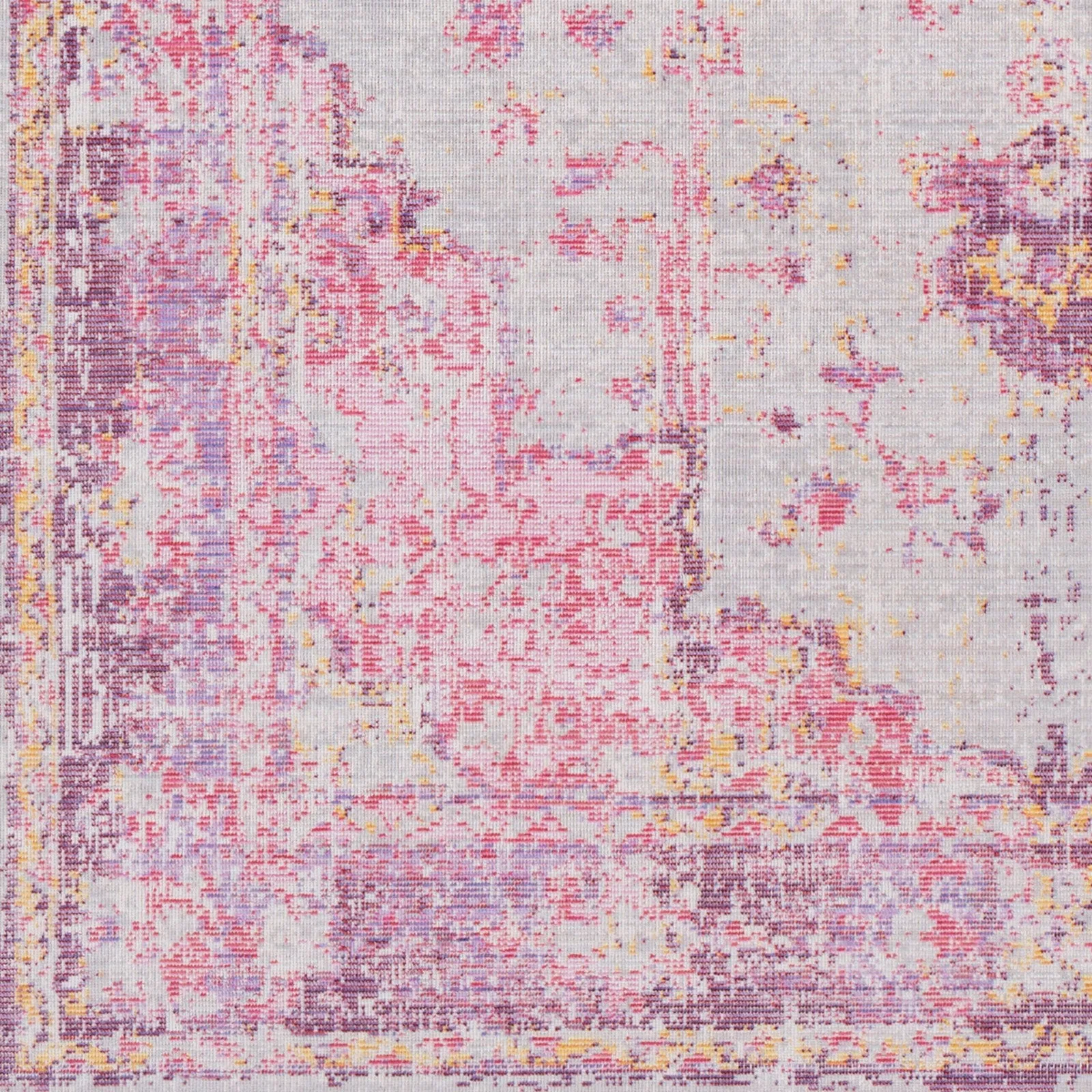 Antioch Rug in Pink & Gray