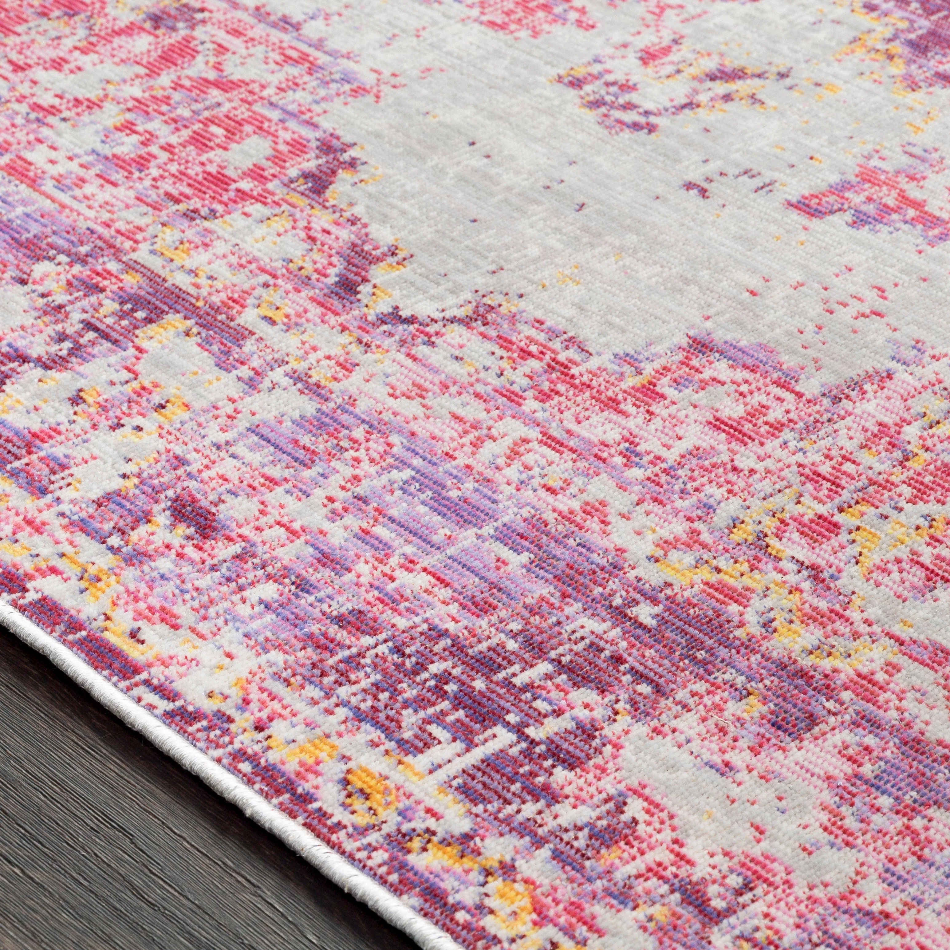 Antioch Rug in Pink & Gray