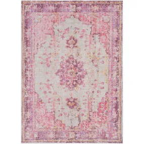 Antioch Rug in Pink & Gray