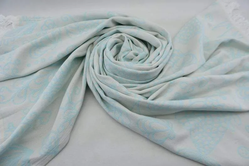 Aquamarine Sea Life 100% Cotton Towel