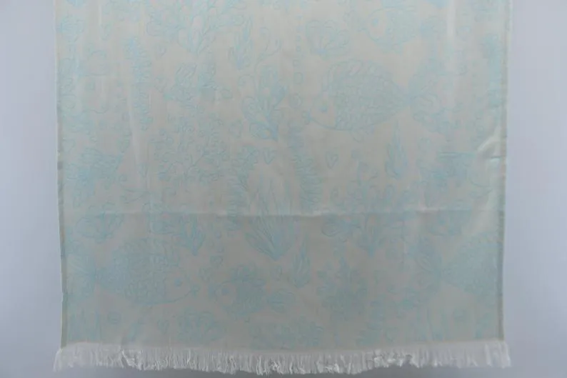 Aquamarine Sea Life 100% Cotton Towel