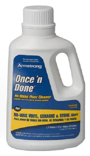 Armstrong 330806 1/2 Gallon Of Once N Done Concentrated Floor Cleaner - Quantity of 4