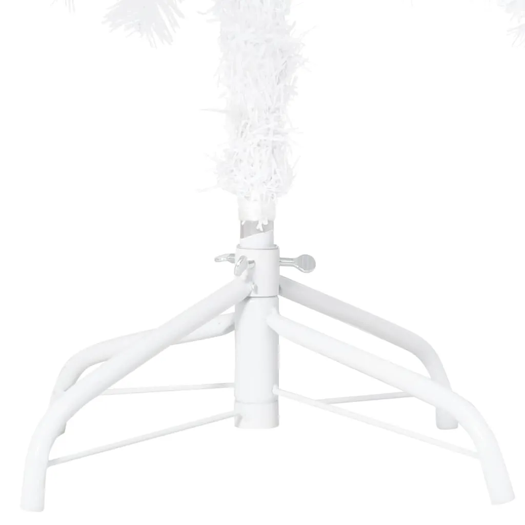 Artificial Christmas Tree with LEDs&Ball Set White 210 cm PVC