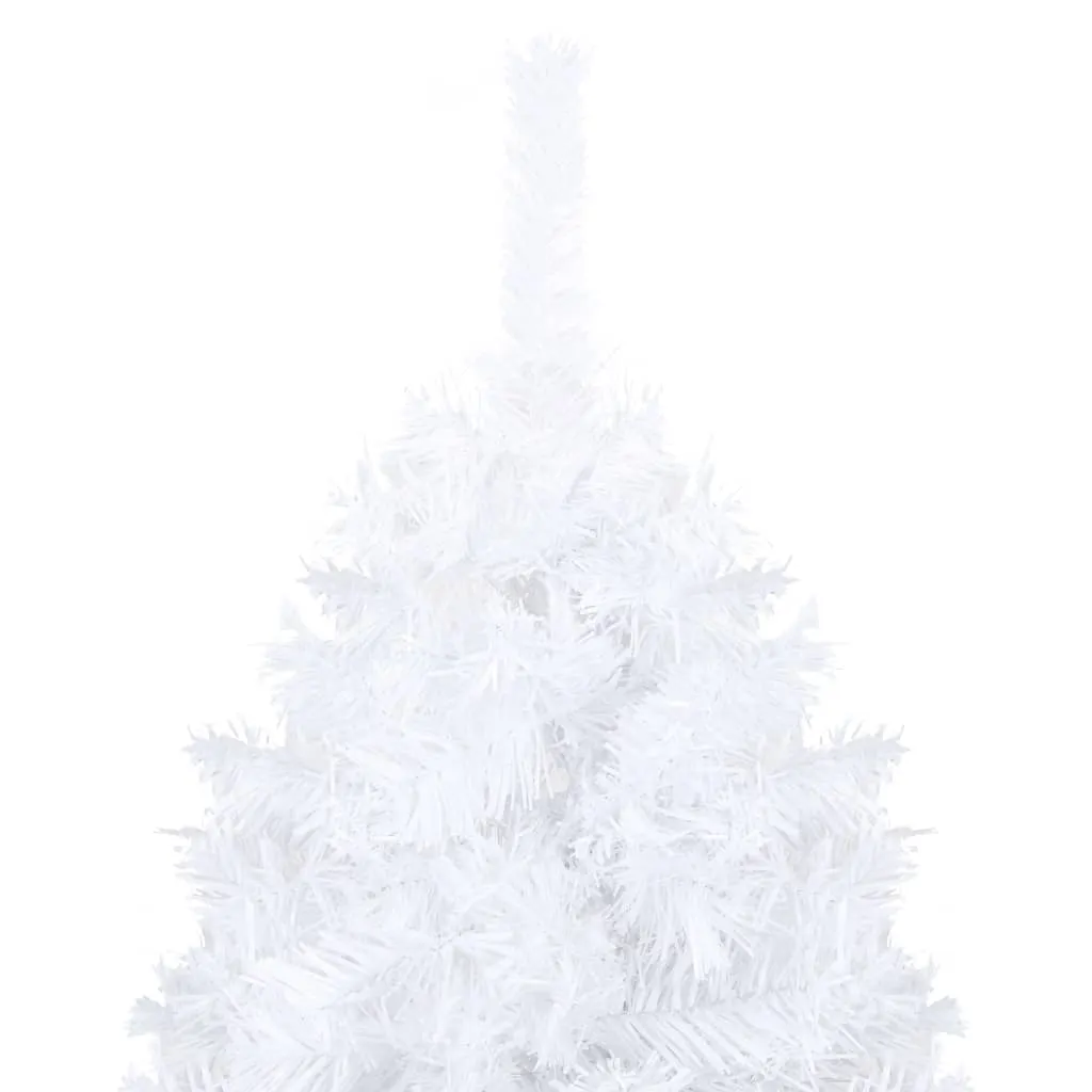 Artificial Christmas Tree with LEDs&Ball Set White 210 cm PVC