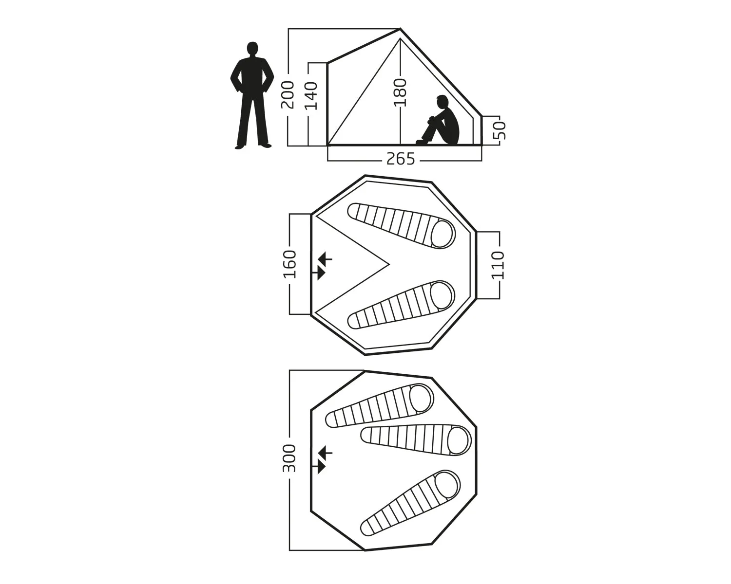 Asgard 7.1 m² Denim tent - Denim