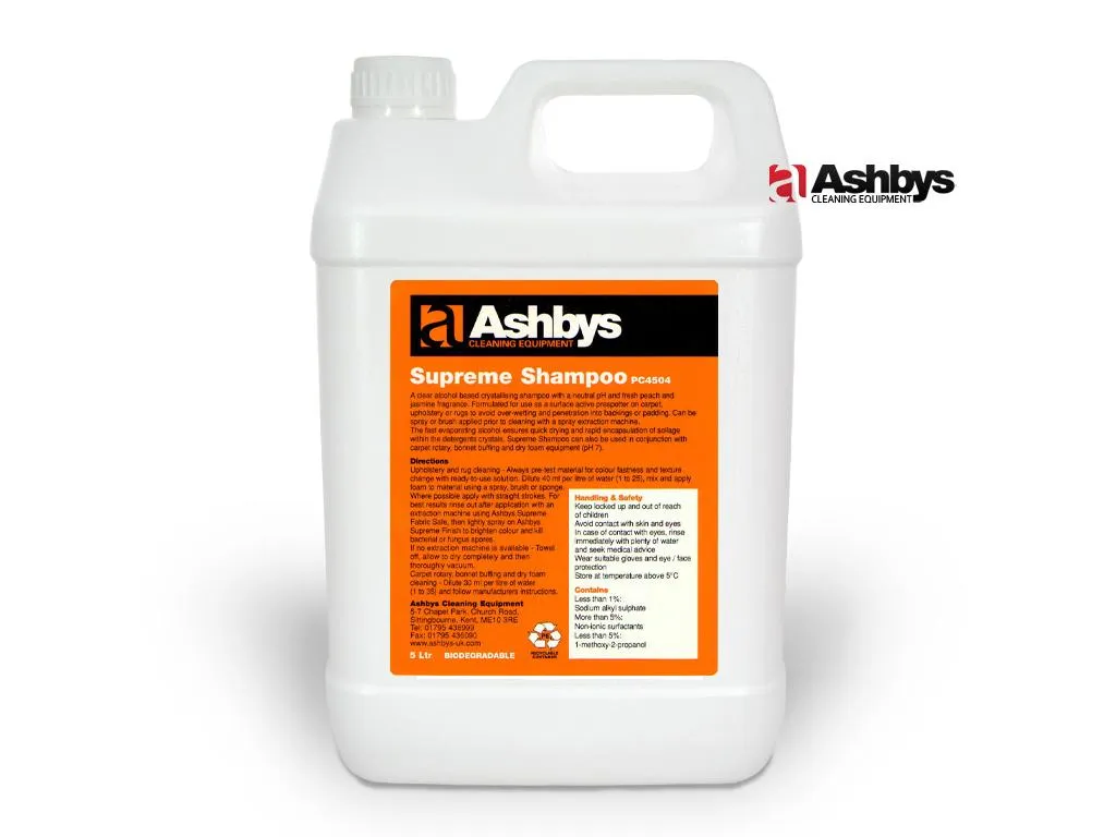 Ashbys Supreme Shampoo 5 Ltr