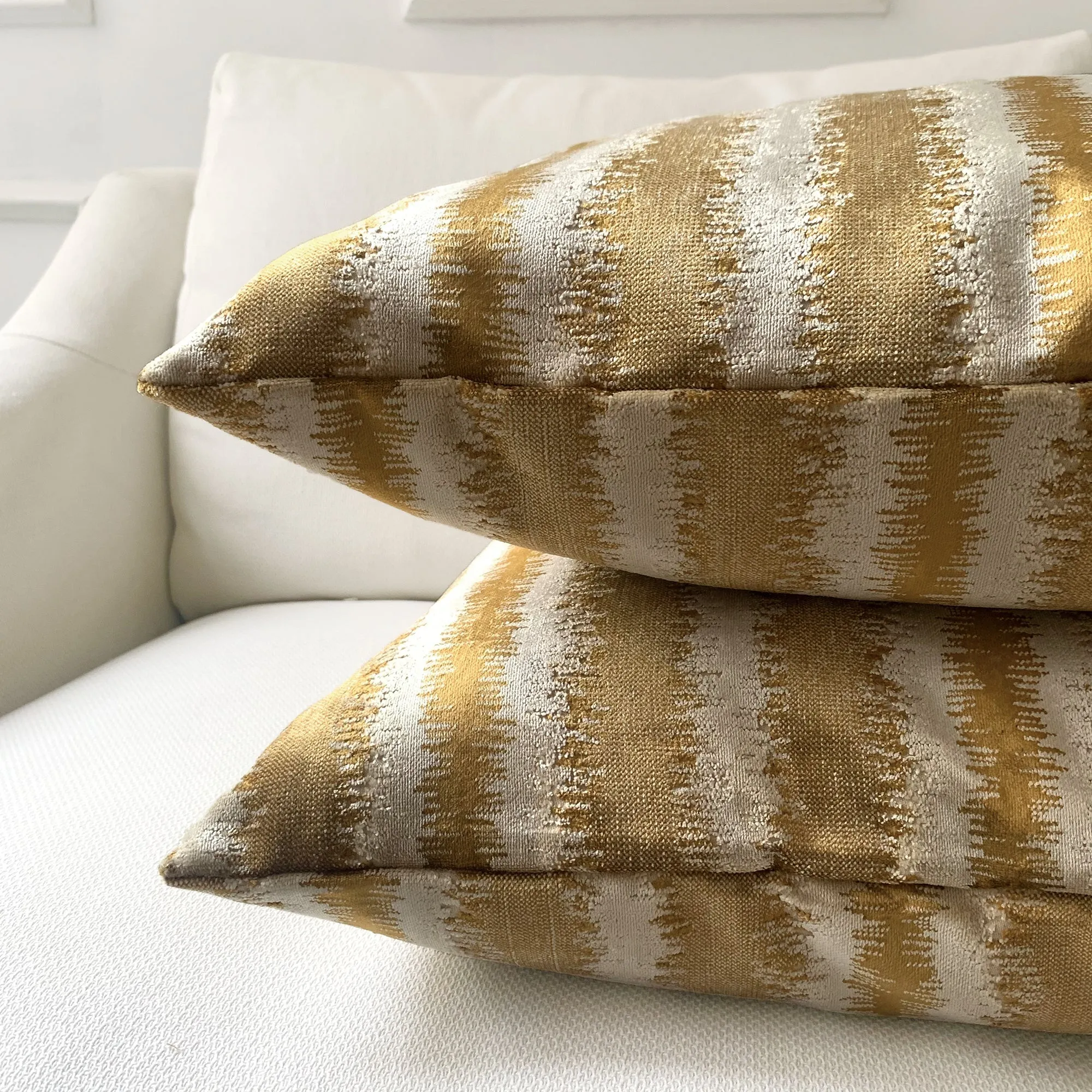 Aslan Honey Luxe Striped Throw Pillow Cover 20x20