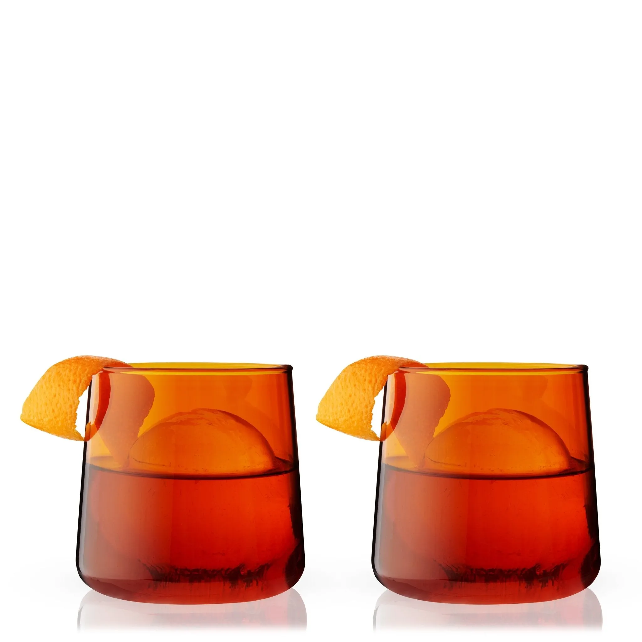 Aurora Amber Cocktail Tumblers, Set of 2