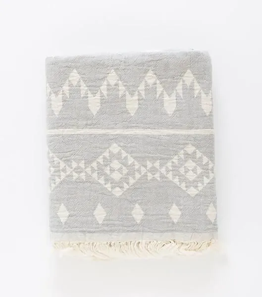 Aztec Beach Blanket - Grey