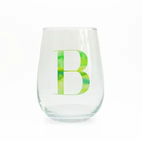 B Monogram Stemless Wine Glass