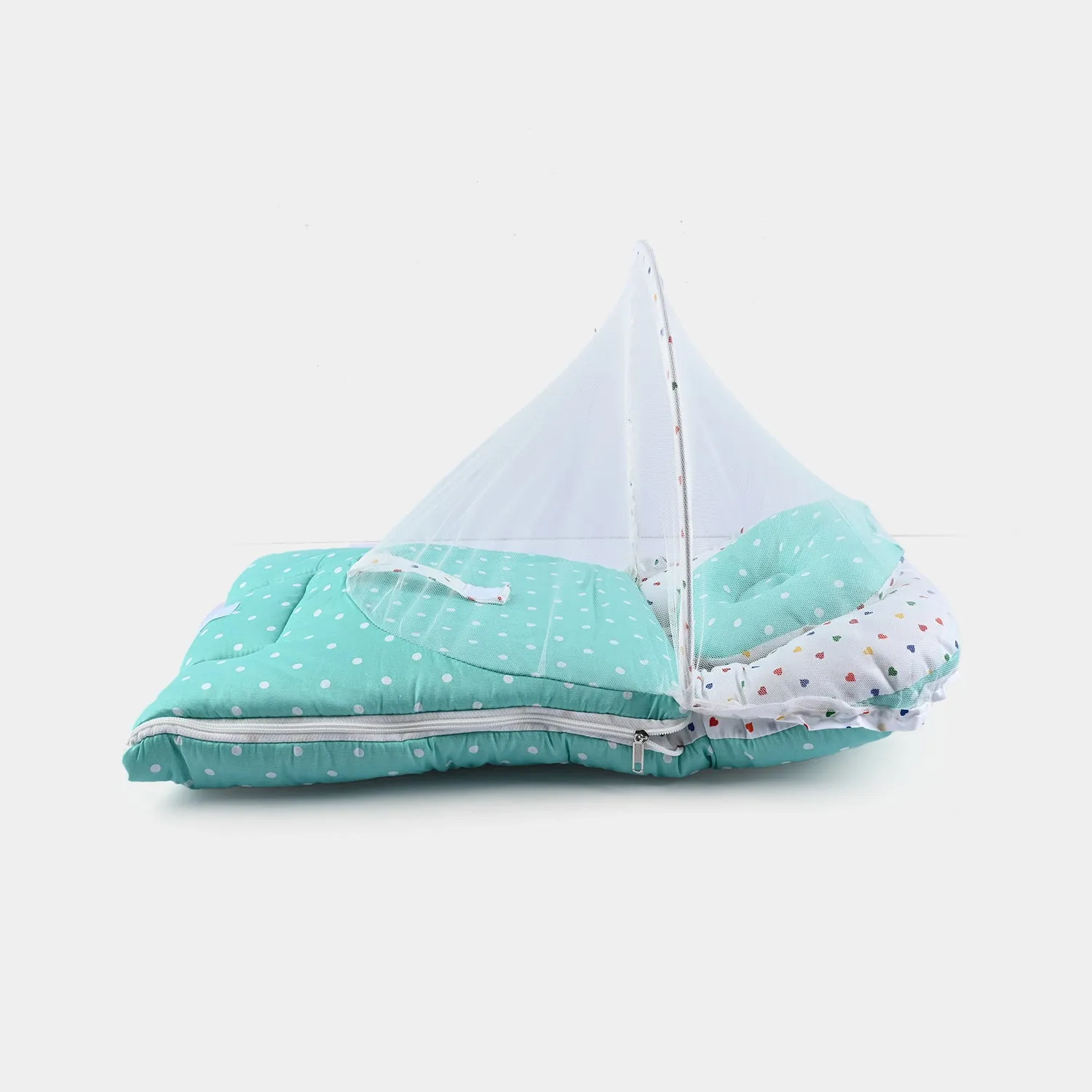 Baby Carry Nest With Net Polka Dot | Green